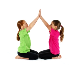 Girls in Yoga Pose - Partner work 1